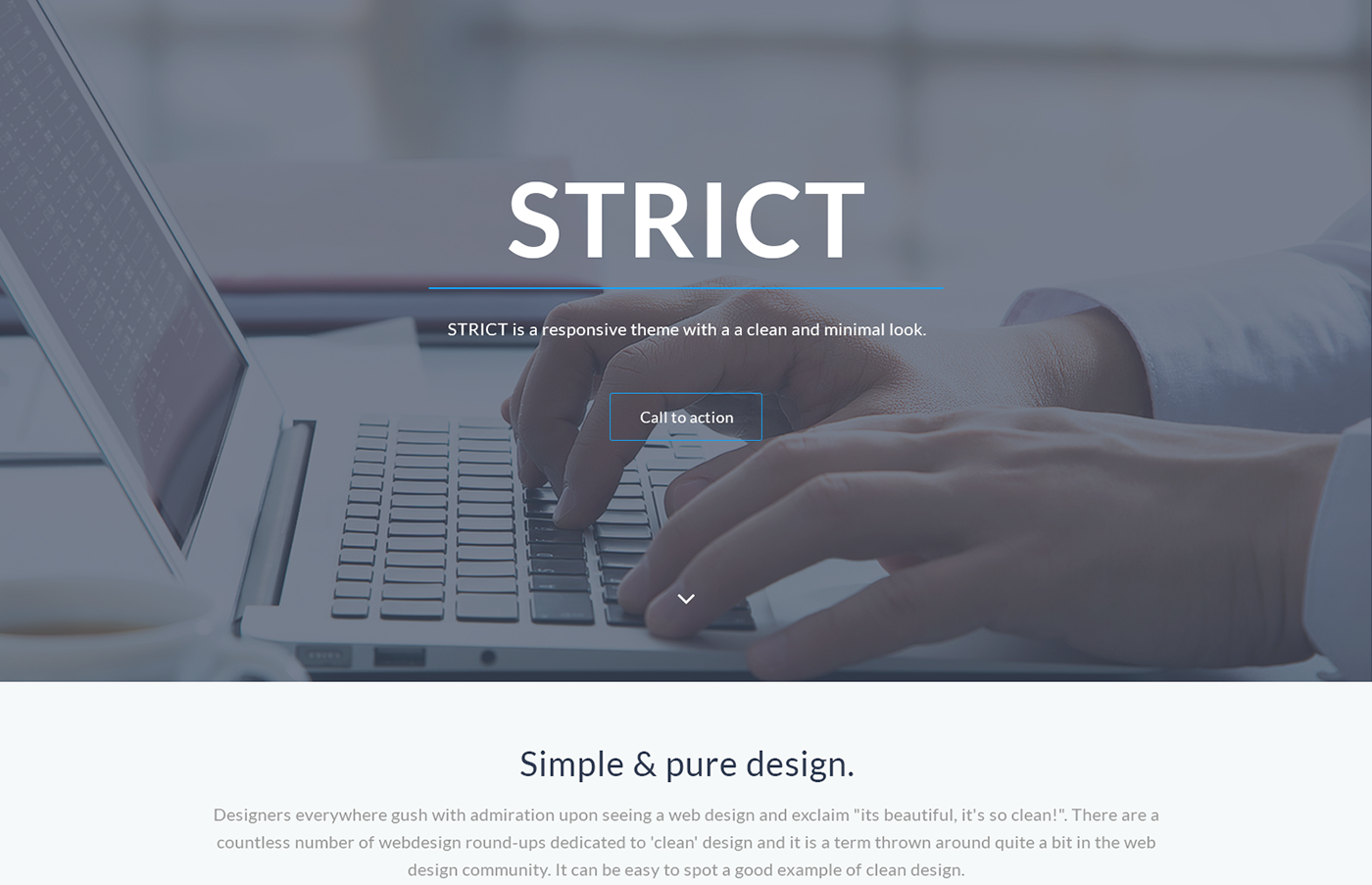 Simple landing page